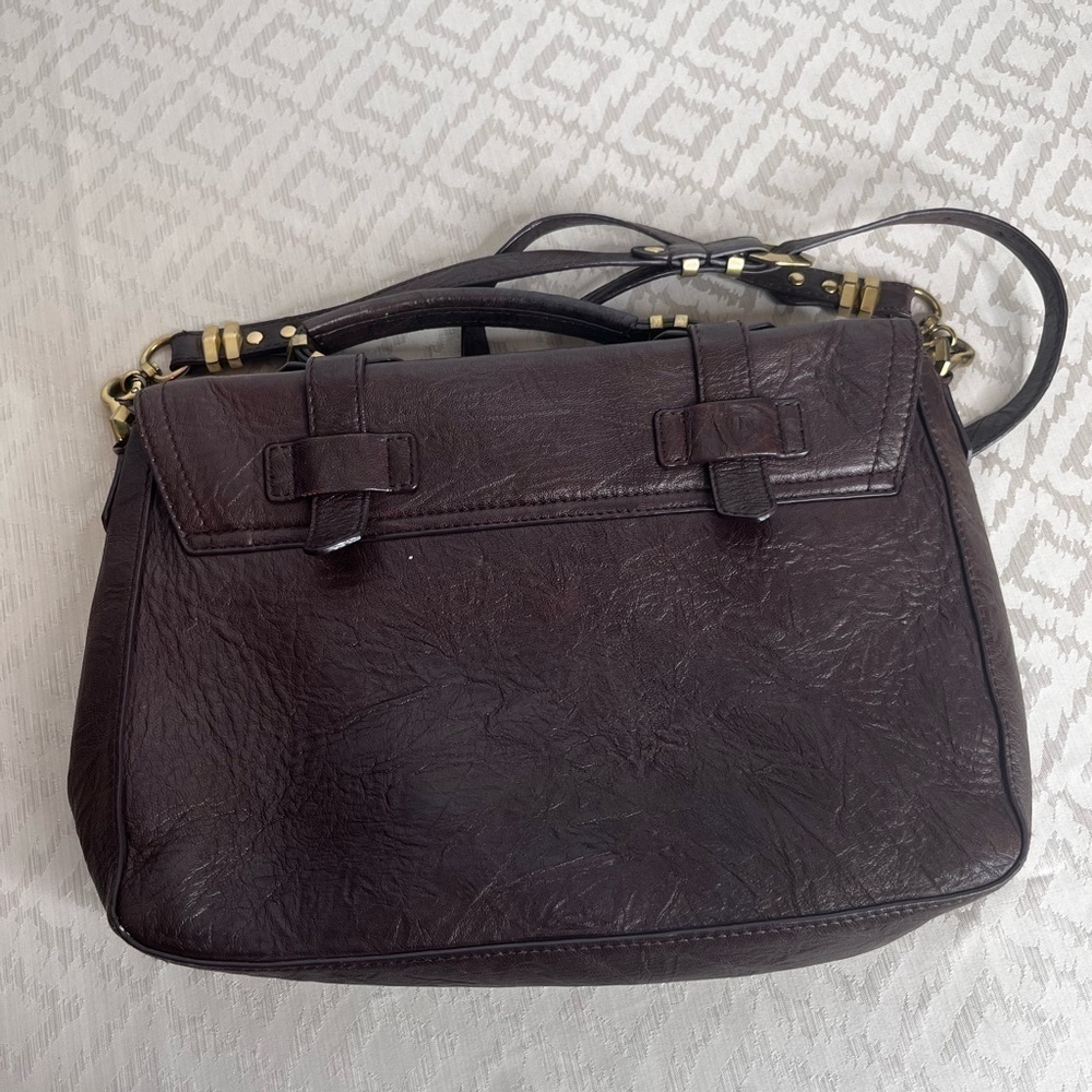 orYANY Large Flap Satchel Brown Briefcase Messenger Crossbody Bag - Picture 4 of 10